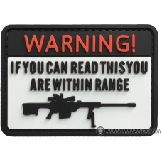 G-Force Warning If You Can Read This You're Within Range PVC Morale Patch - WHITE
