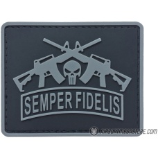 G-Force Semper Fidelis PVC Morale Patch - GRAY