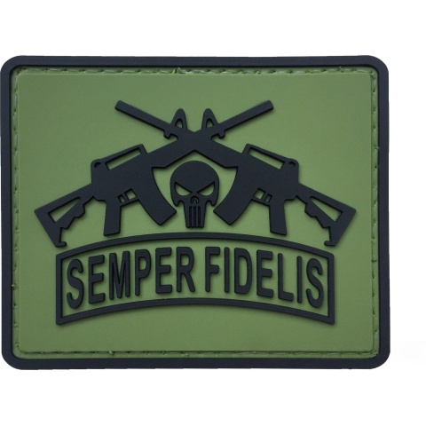 G-Force Semper Fidelis PVC Morale Patch - OLIVE GREEN
