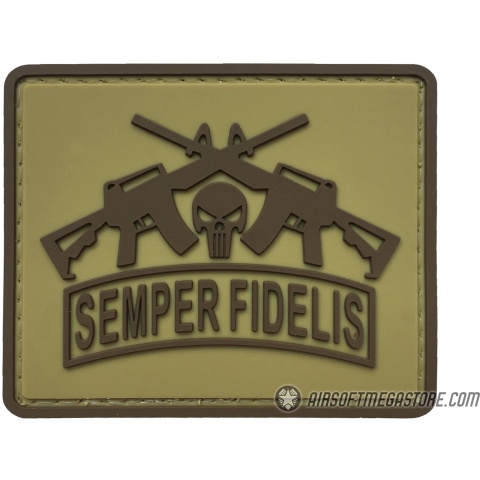 G-Force Semper Fidelis PVC Morale Patch - TAN