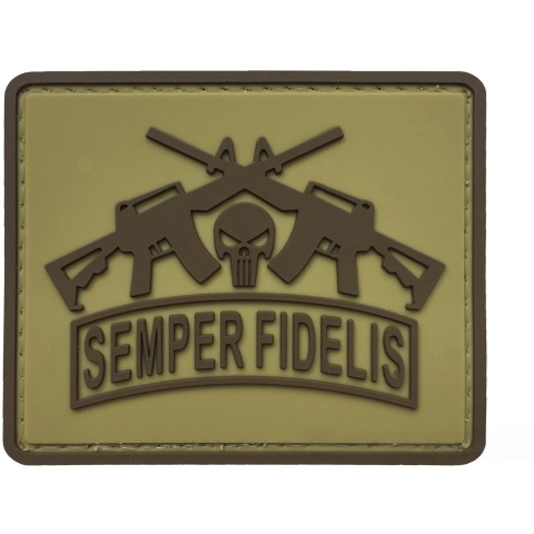 G-Force Semper Fidelis PVC Morale Patch - TAN