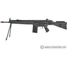 LCT LC-3 SG1 Full Size AEG Airsoft Rifle w/ Cheek Rest and Bipod (Black)