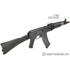 LCT AK104 Airsoft AK104 Steel AEG Airsoft Rifle w/ Folding Stock - BLACK
