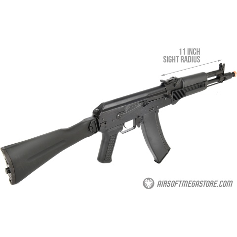 LCT AK104 Airsoft AK104 Steel AEG Airsoft Rifle w/ Folding Stock - BLACK