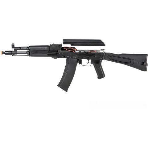 LCT AK104 Airsoft AK104 Steel AEG Airsoft Rifle w/ Folding Stock - BLACK