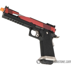 WE Tech 1911 Hi-Capa T-Rex Competition Gas Blowback Airsoft Pistol w/ Top Ports (RED / BLK )