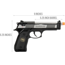 WE Tech M9 Samurai Edge Biohazard Gas Blowback Airsoft Pistol [Full/Semi Auto] - BLACK/BROWN/SILVER