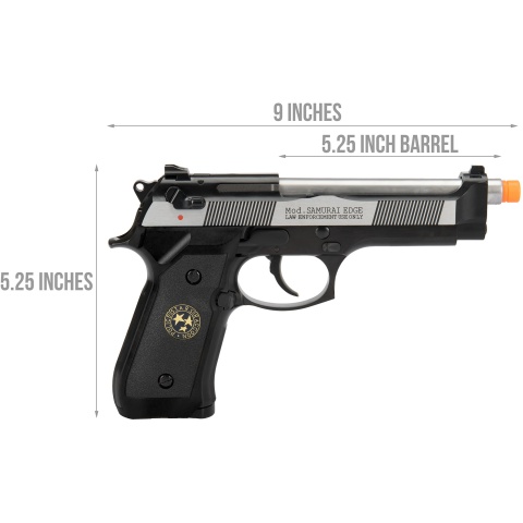 WE Tech M9 Samurai Edge Biohazard Gas Blowback Airsoft Pistol [Full/Semi Auto] - BLACK/BROWN/SILVER