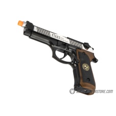 WE Tech M9 Samurai Edge Biohazard Gas Blowback Airsoft Pistol [Full/Semi Auto] - BLACK/BROWN/SILVER