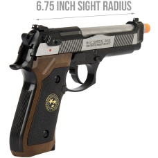 WE Tech M9 Samurai Edge Biohazard Gas Blowback Airsoft Pistol [Full/Semi Auto] - BLACK/BROWN/SILVER