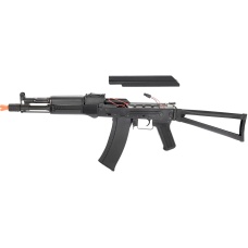 LCT Airsoft AK105 Steel AEG Airsoft Rifle w/ Folding Stock - BLACK