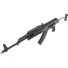 LCT Airsoft TIMS AK47 AEG Rifle w/ Folding Wire Stock - BLACK