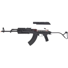 LCT Airsoft TIMS AK47 AEG Rifle w/ Folding Wire Stock - BLACK