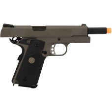 WE Tech 1911 Full Metal MEU Airsoft Gas Blowback Pistol - OD