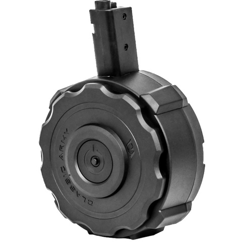 Classic Army 1400rd Nemesis X9 Electric Drum Magazine - BLACK