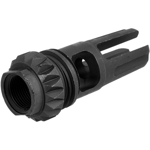 WE Tech MSK Three Prong Airsoft Metal Flash Hider - BLACK
