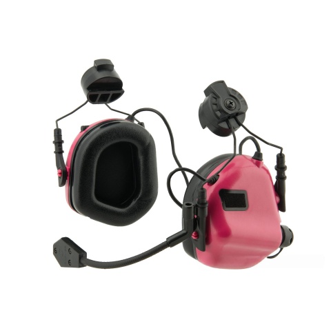 Earmor M32H MOD3 Tactical Communication Hearing Protector for FAST Helmet - PINK