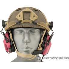 Earmor M32H MOD3 Tactical Communication Hearing Protector for FAST Helmet - PINK