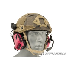 Earmor M32H MOD3 Tactical Communication Hearing Protector for FAST Helmet - PINK