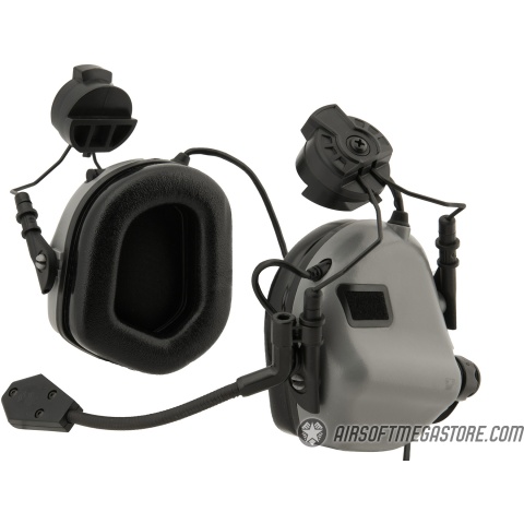 Earmor M32H MOD3 Tactical Communication Hearing Protector for FAST Helmet - GRAY