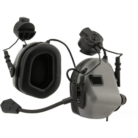 Earmor M32H MOD3 Tactical Communication Hearing Protector for FAST Helmet - GRAY