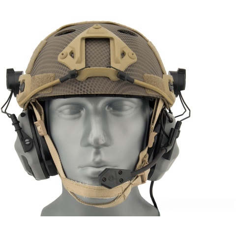 Earmor M32H MOD3 Tactical Communication Hearing Protector for FAST Helmet - GRAY