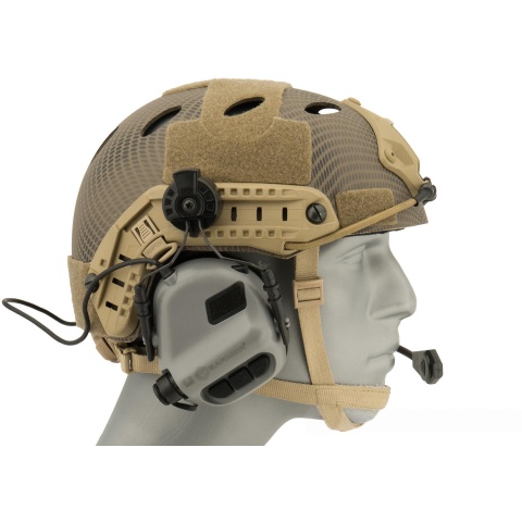 Earmor M32H MOD3 Tactical Communication Hearing Protector for FAST Helmet - GRAY
