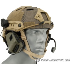 Earmor M32H MOD3 Tactical Communication Hearing Protector for FAST Helmet - FOLIAGE GREEN
