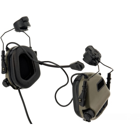 Earmor M32H MOD3 Tactical Communication Hearing Protector for FAST Helmet - FOLIAGE GREEN