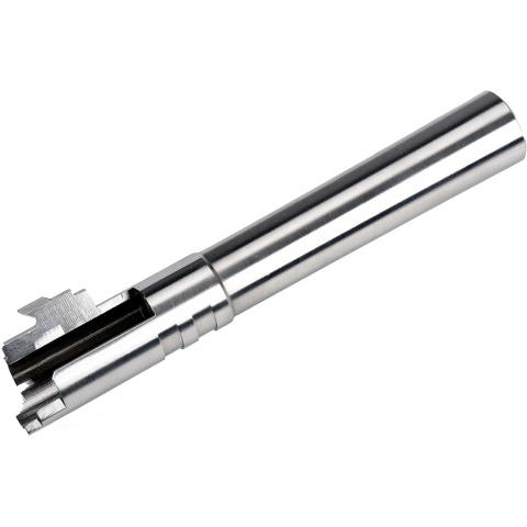 COWCOW Bull Style Threaded Outer Barrel for TM Hi-Capa 5.1 Pistols - SILVER