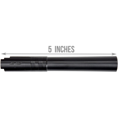COWCOW Bull Style Threaded Outer Barrel for TM Hi-Capa 5.1 Pistols - BLACK