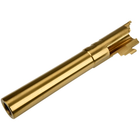 COWCOW Bull Style Threaded Outer Barrel for TM Hi-Capa 5.1 Pistols - GOLD