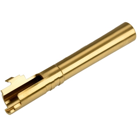 COWCOW Bull Style Threaded Outer Barrel for TM Hi-Capa 5.1 Pistols - GOLD