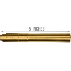 COWCOW Bull Style Threaded Outer Barrel for TM Hi-Capa 5.1 Pistols - GOLD