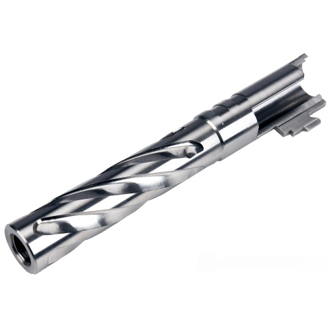 COWCOW Tornado Style Threaded Outer Barrel for TM Hi-Capa 5.1 GBB Pistols - SILVER
