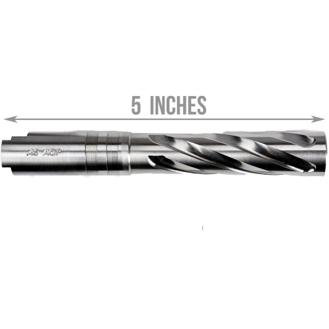 COWCOW Tornado Style Threaded Outer Barrel for TM Hi-Capa 5.1 GBB Pistols - SILVER