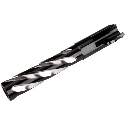 COWCOW Tornado Style Threaded Outer Barrel for TM Hi-Capa 5.1 GBB Pistols - BLACK