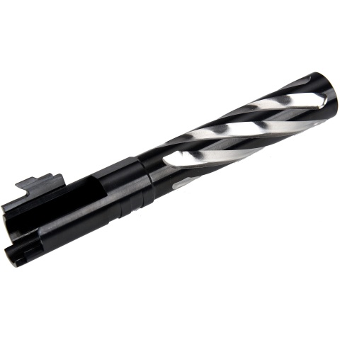 COWCOW Tornado Style Threaded Outer Barrel for TM Hi-Capa 5.1 GBB Pistols - BLACK