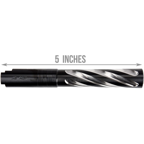 COWCOW Tornado Style Threaded Outer Barrel for TM Hi-Capa 5.1 GBB Pistols - BLACK