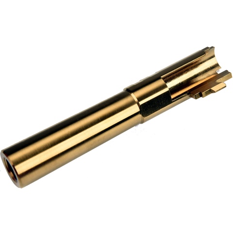 COWCOW Bull Style Threaded Outer Barrel for TM Hi-Capa 4.3 GBB Pistols - GOLD