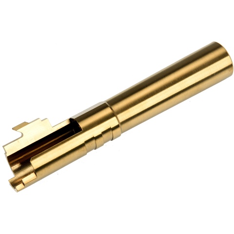 COWCOW Bull Style Threaded Outer Barrel for TM Hi-Capa 4.3 GBB Pistols - GOLD