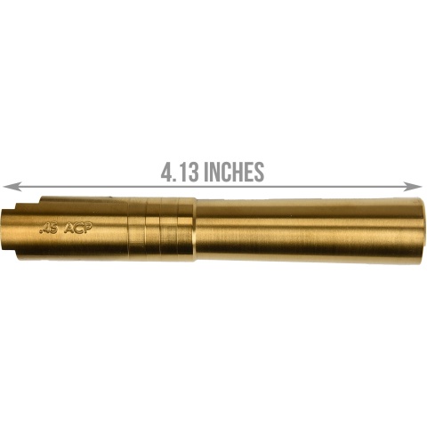 COWCOW Bull Style Threaded Outer Barrel for TM Hi-Capa 4.3 GBB Pistols - GOLD