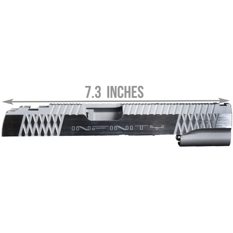 Airsoft Masterpiece Infinity Cross v.3 Standard Slide for TM Hi-Capa 5.1 GBB Pistols - SILVER