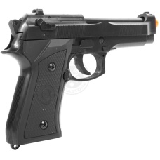 UK ARMS Airsoft Full Size M1911 Hybrid Heavyweight Pistol - Black