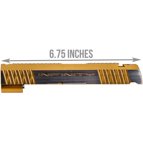 Airsoft Masterpiece Infinity Diamond Standard Slide for TM Hi-Capa 4.3 GBB Pistols - GOLD