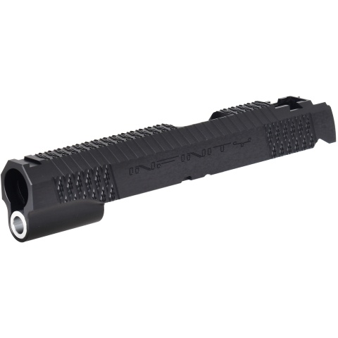Airsoft Masterpiece Infinity Cross v.4 Standard Slide for TM Hi-Capa 5.1 GBB Pistols - BLACK