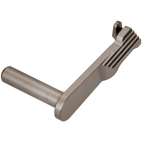 Airsoft Masterpiece CNC S-Style Steel Slide Stop - MATTE SILVER