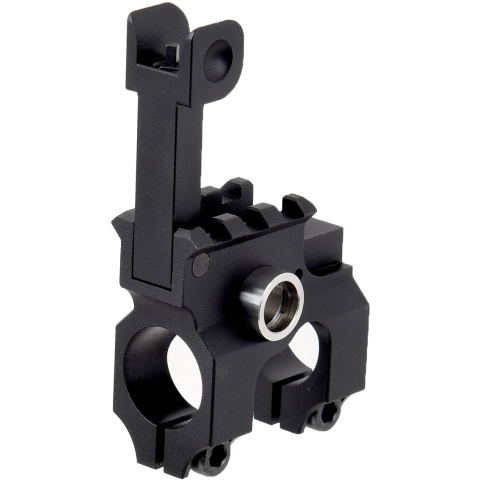 Lancer Tactical Airsoft Gas Block Flip-Up Front Sight - BLACK