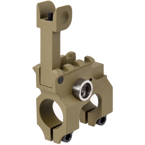 Lancer Tactical Airsoft Gas Block Flip-Up Front Sight - TAN