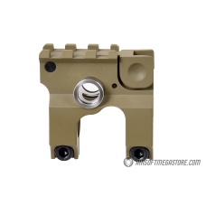 Lancer Tactical Airsoft Gas Block Flip-Up Front Sight - TAN